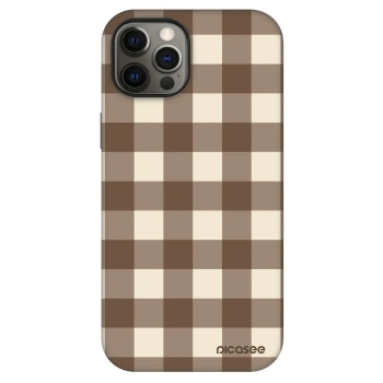 Husă pentru Apple iPhone 12 Pro - Brown grid