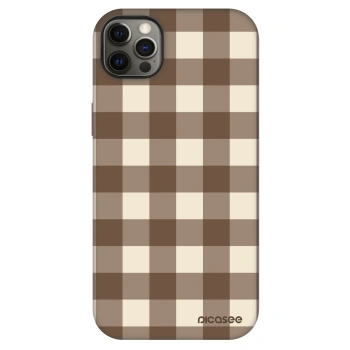 Husă pentru Apple iPhone 12 Pro Max - Brown grid