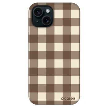 Husă pentru Apple iPhone 13 - Brown grid