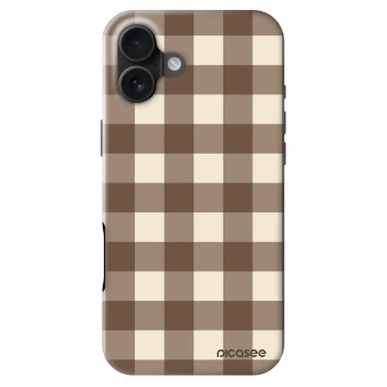 Husă pentru Apple iPhone 16 Plus - Brown grid