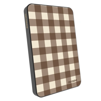 Powerbank cu MagSafe 5 000 mAh cu design propriu Gri - Brown grid