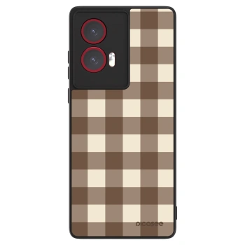 Husă pentru Motorola Edge 50 Fusion - Brown grid