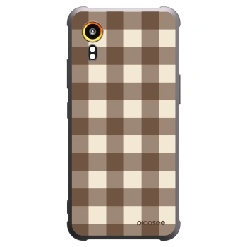 Husă pentru Samsung Galaxy XCover 7 - Brown grid