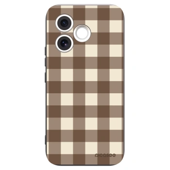 Picasee husă neagră din silicon pentru Honor 600 Lite - Brown grid
