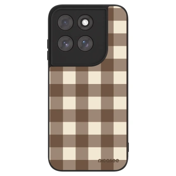 Husă pentru Motorola Moto G77 - Brown grid