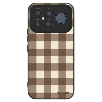 Husă pentru Xiaomi Poco F8 Ultra - Brown grid
