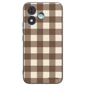 Picasee husă neagră din silicon pentru Xiaomi Redmi Note 17 5G - Brown grid