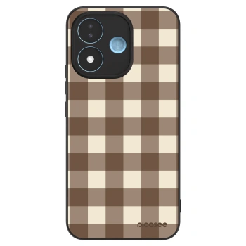 Husă pentru Xiaomi Redmi Note 17 5G - Brown grid