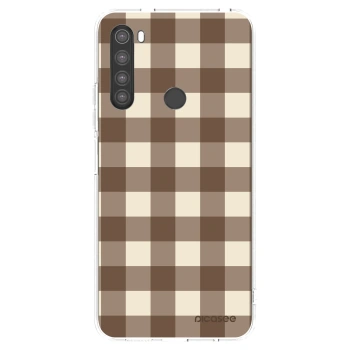 Picasee husă transparentă din silicon pentru Xiaomi Redmi Note 8 - Brown grid
