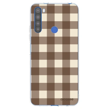 Picasee husă transparentă din silicon pentru Xiaomi Redmi Note 8T - Brown grid