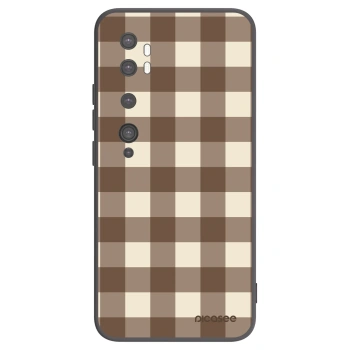 Picasee husă neagră din silicon pentru Xiaomi Mi Note 10 (Pro) - Brown grid
