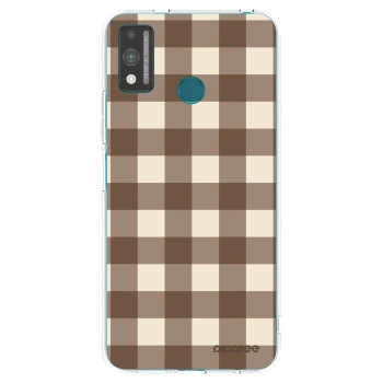 Husă pentru Honor 9X Lite - Brown grid