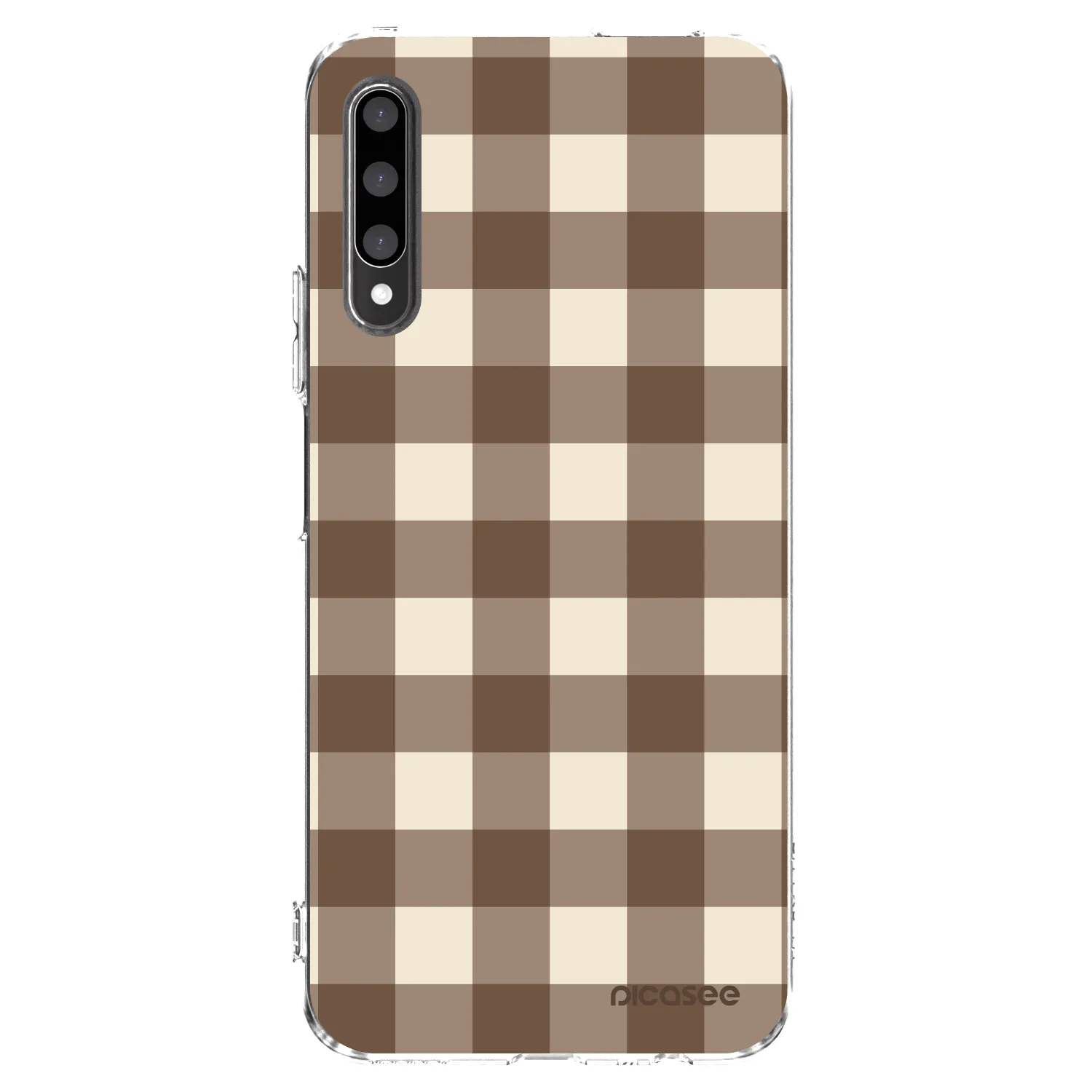 Picasee husă transparentă din silicon pentru Honor 9X Pro - Brown grid