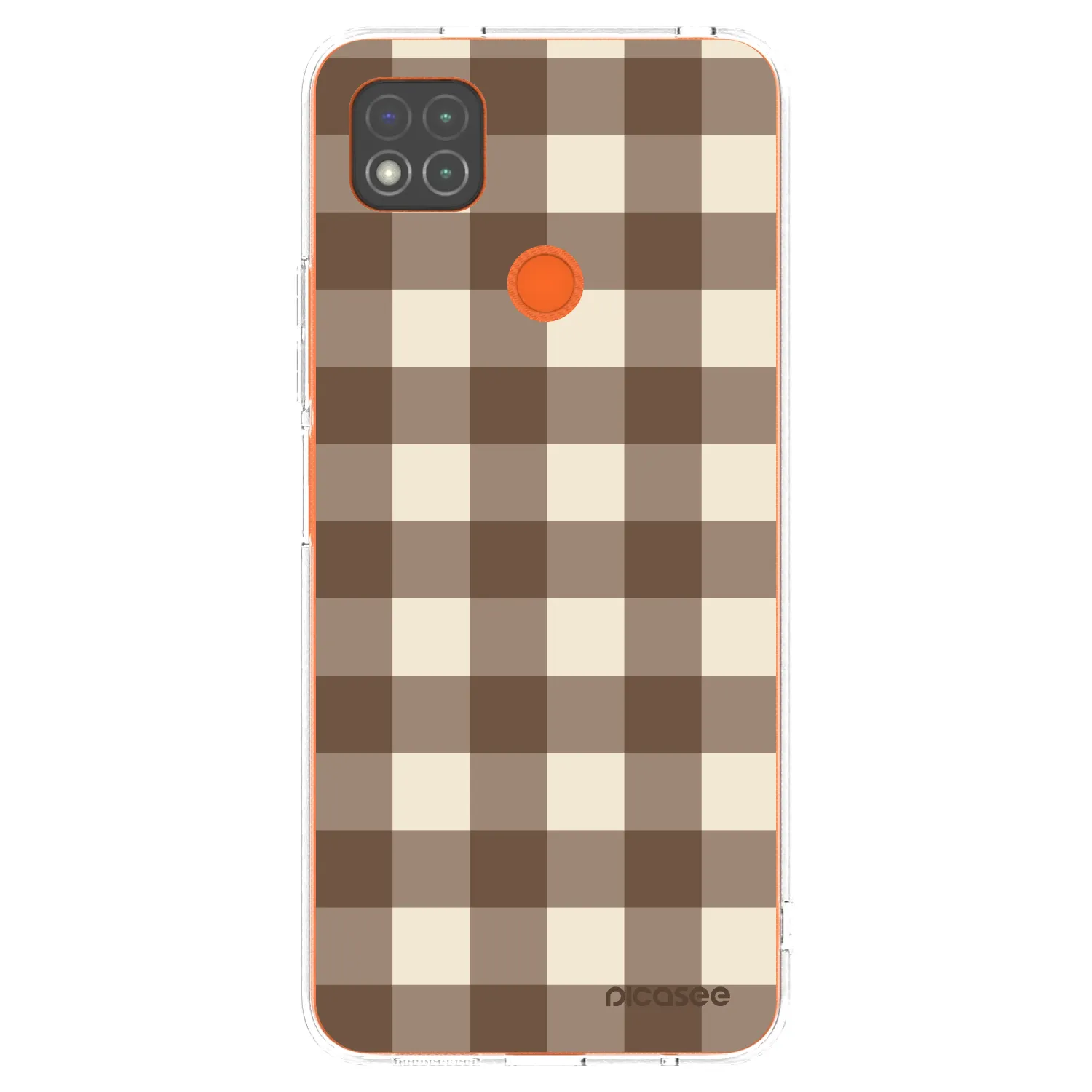 Picasee husă transparentă din silicon pentru Xiaomi Redmi 9C - Brown grid
