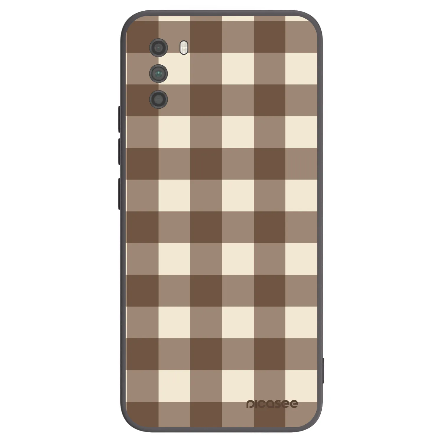 Picasee husă neagră din silicon pentru Xiaomi Poco M3 - Brown grid
