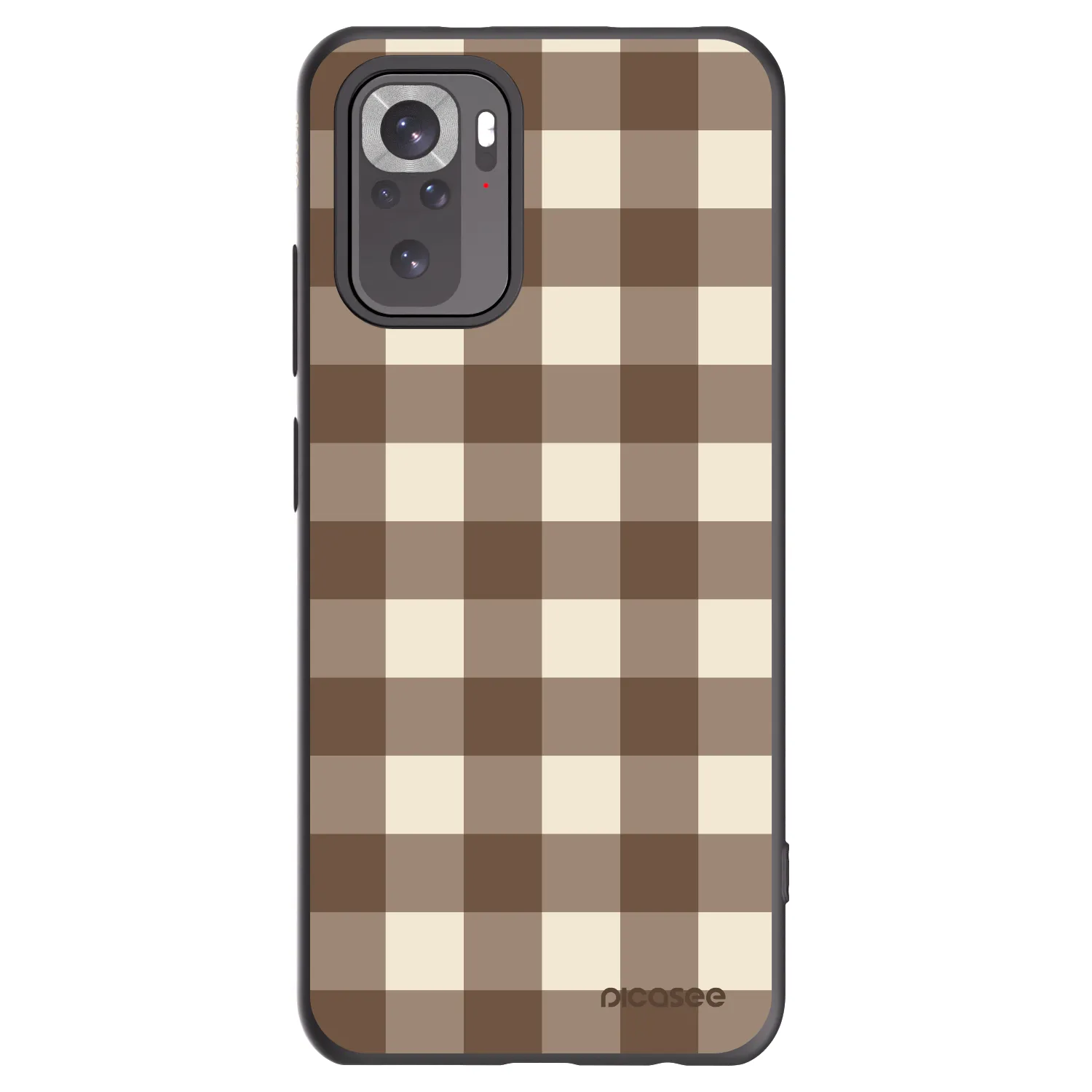 Picasee husă neagră din silicon pentru Xiaomi Redmi Note 10 - Brown grid