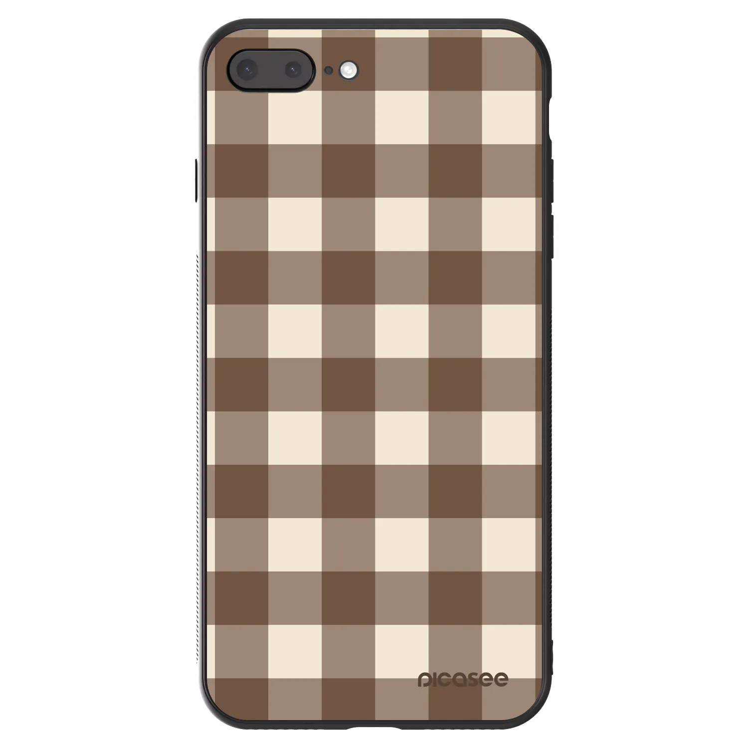 Picasee ULTIMATE CASE pentru Apple iPhone 7 Plus - Brown grid
