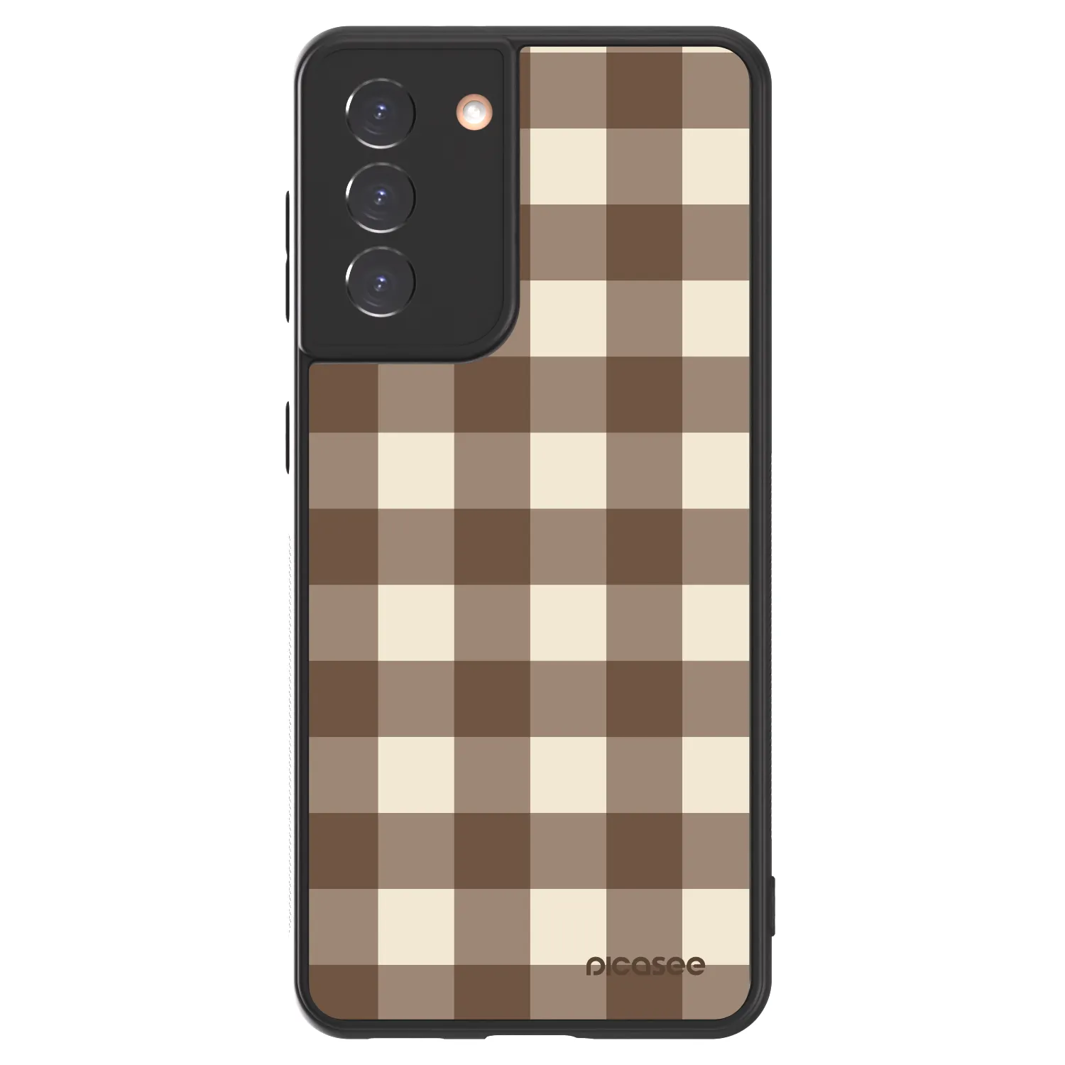 Picasee ULTIMATE CASE pentru Samsung Galaxy S21 5G G991B - Brown grid