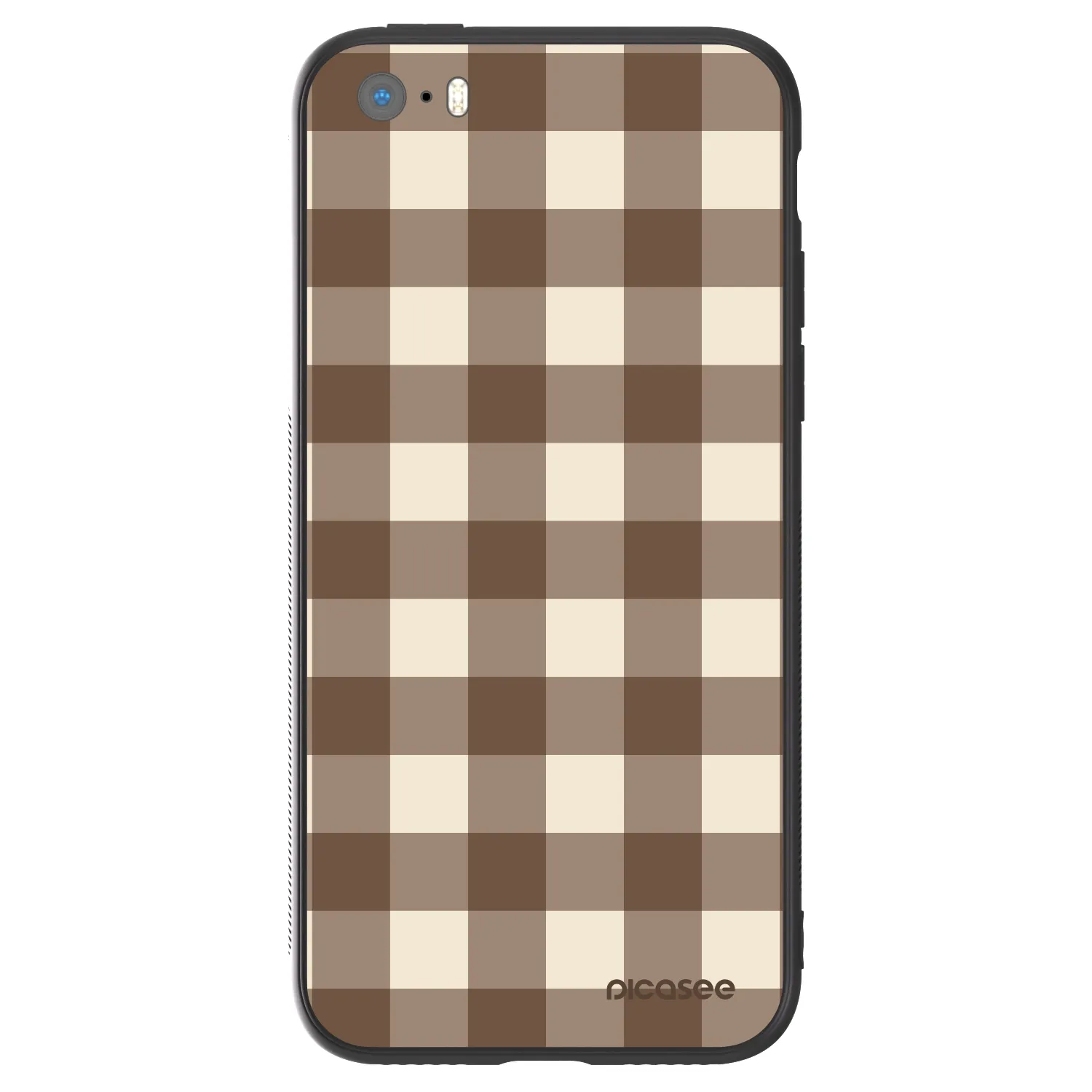 Picasee ULTIMATE CASE pentru Apple iPhone 5/5S/SE - Brown grid