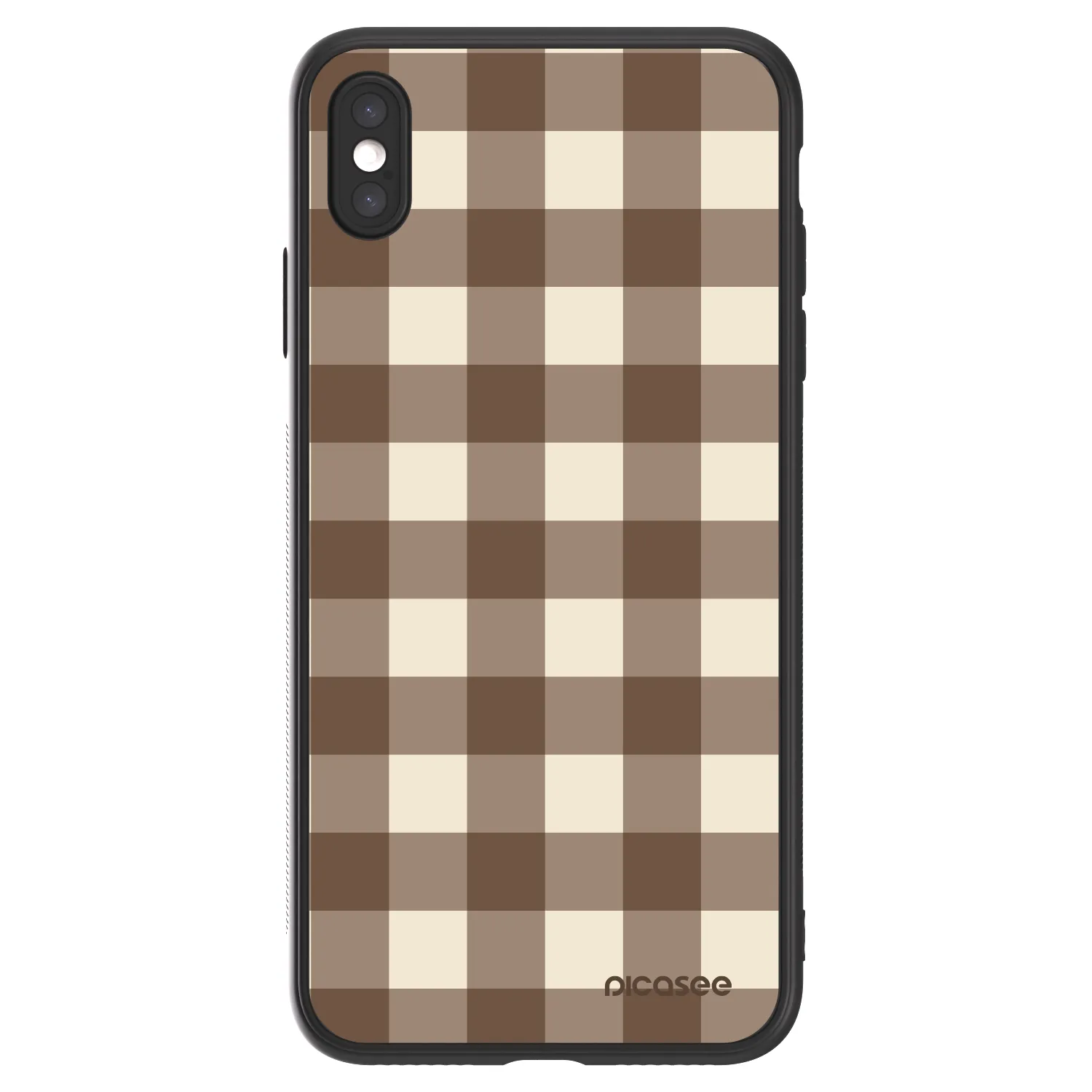 Picasee ULTIMATE CASE pentru Apple iPhone XS Max - Brown grid