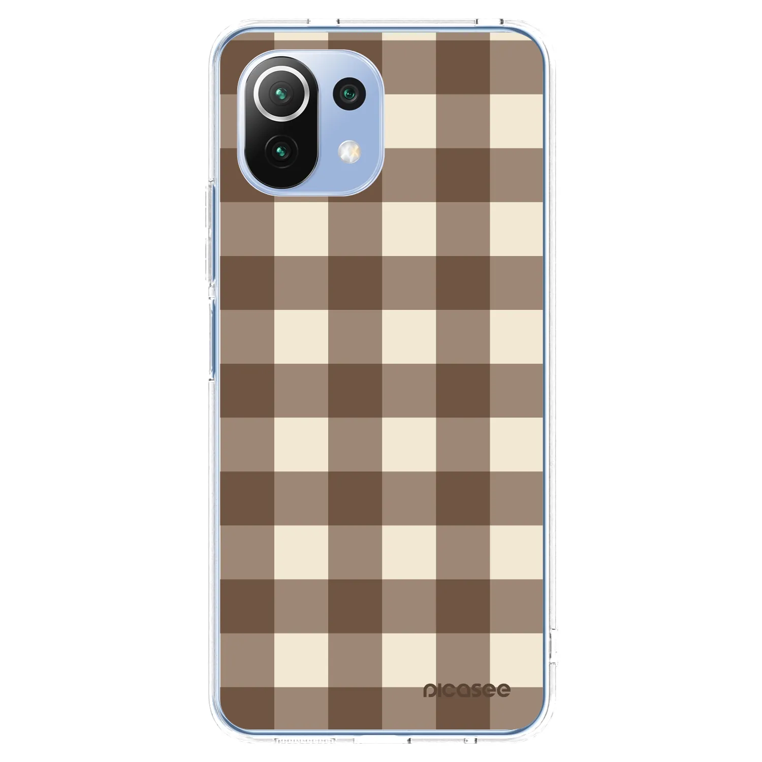 Picasee husă transparentă din silicon pentru Xiaomi Mi 11 Lite - Brown grid