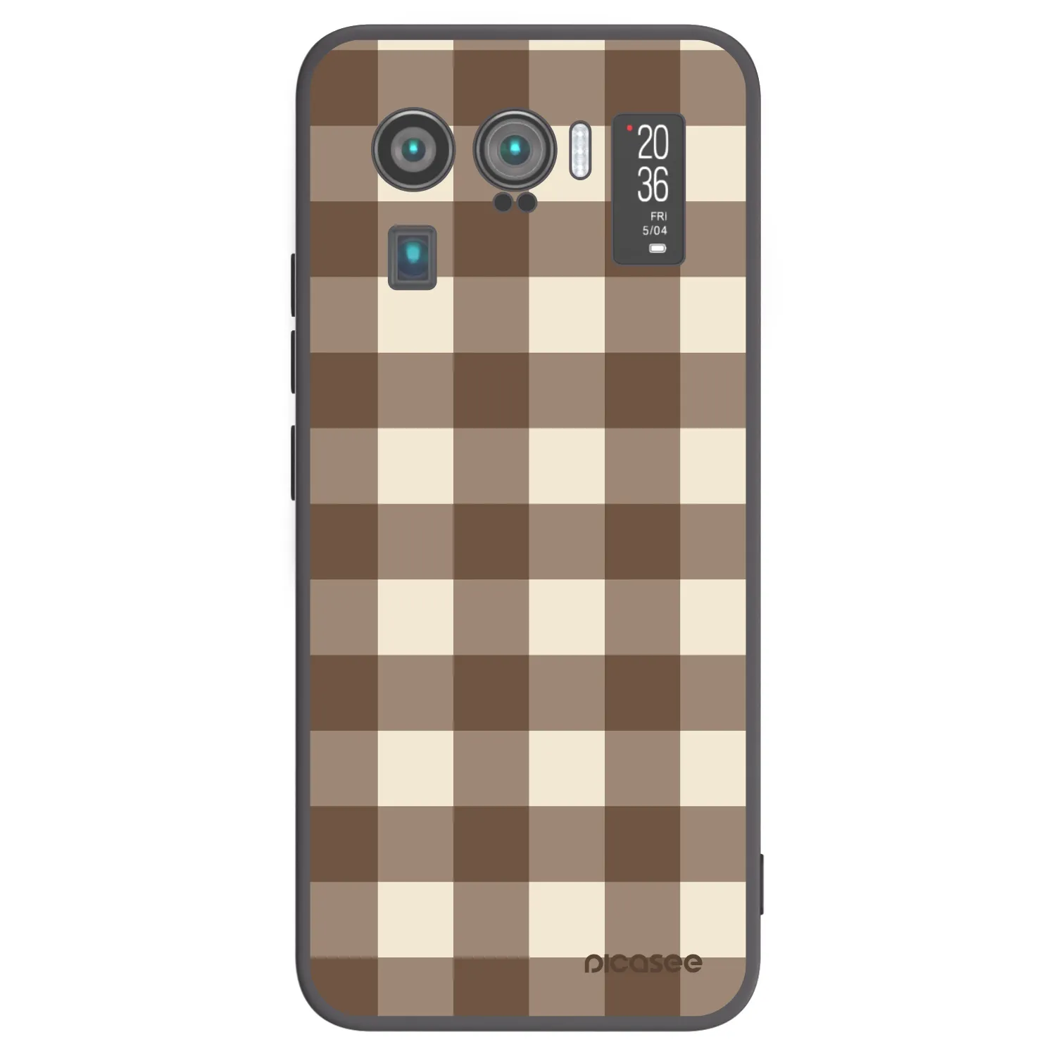 Picasee husă neagră din silicon pentru Xiaomi Mi 11 Ultra - Brown grid