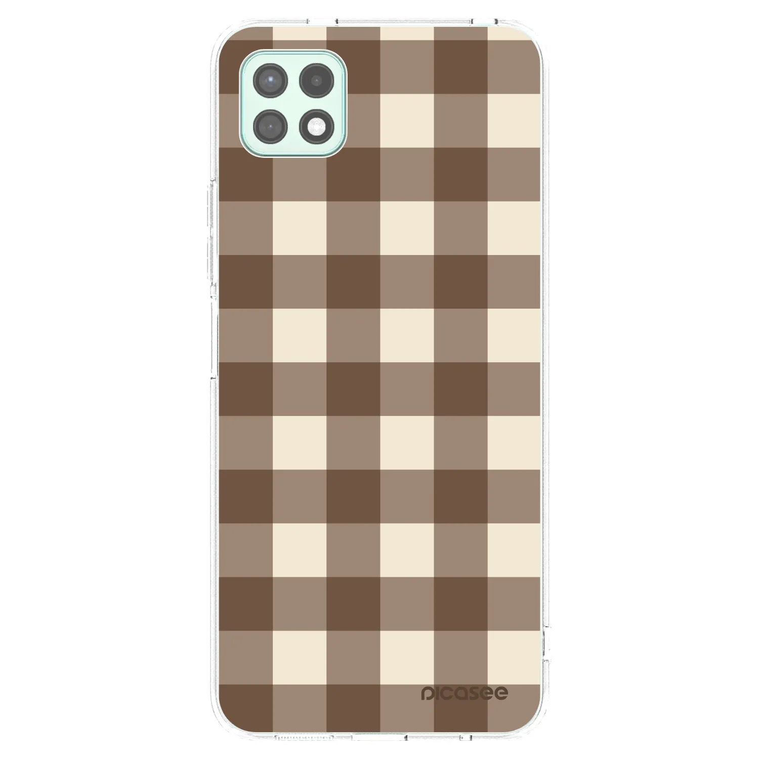Picasee husă transparentă din silicon pentru Samsung Galaxy A22 A226B 5G - Brown grid