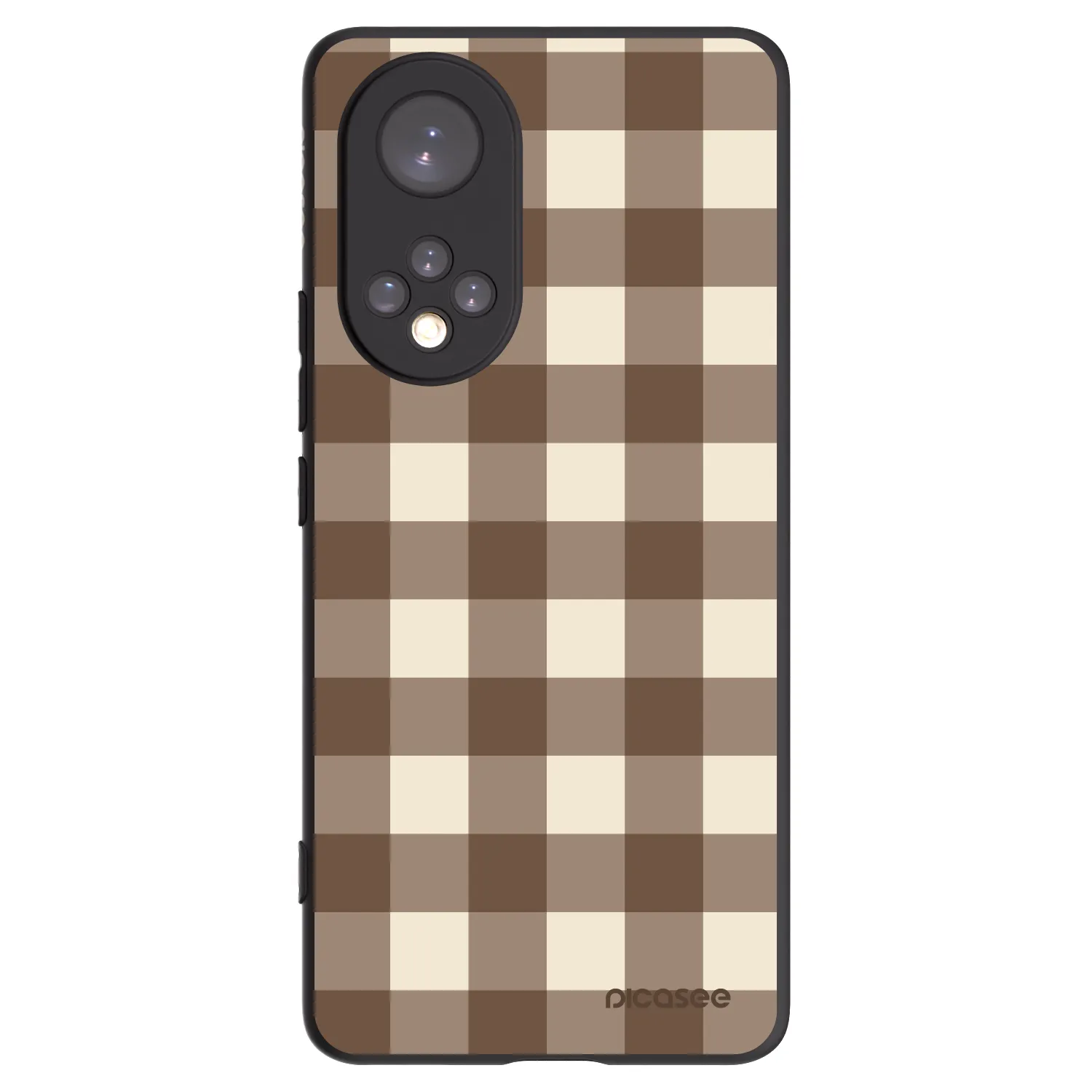Picasee husă neagră din silicon pentru Huawei Nova 9 - Brown grid