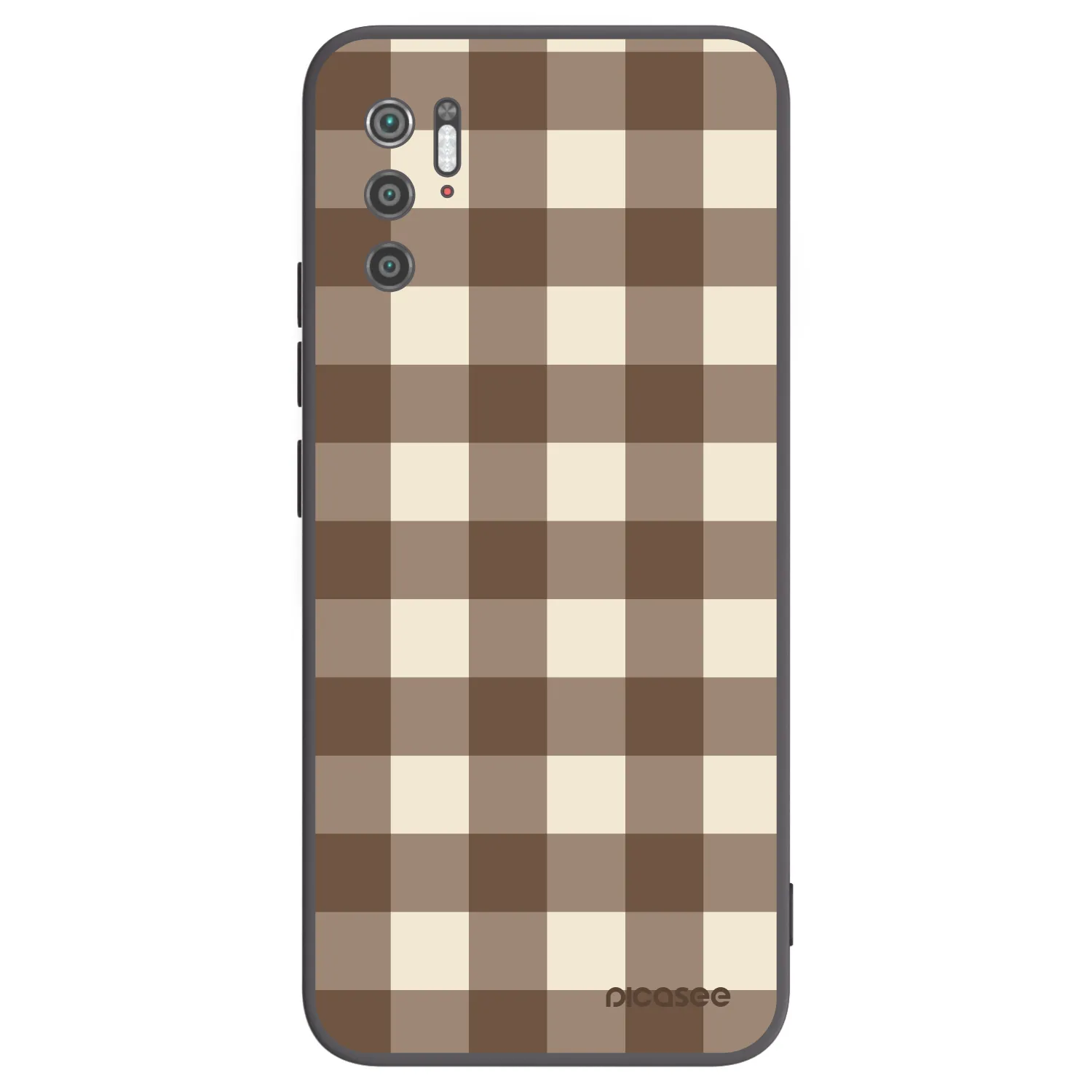 Picasee husă neagră din silicon pentru Xiaomi Poco M3 Pro 5G - Brown grid