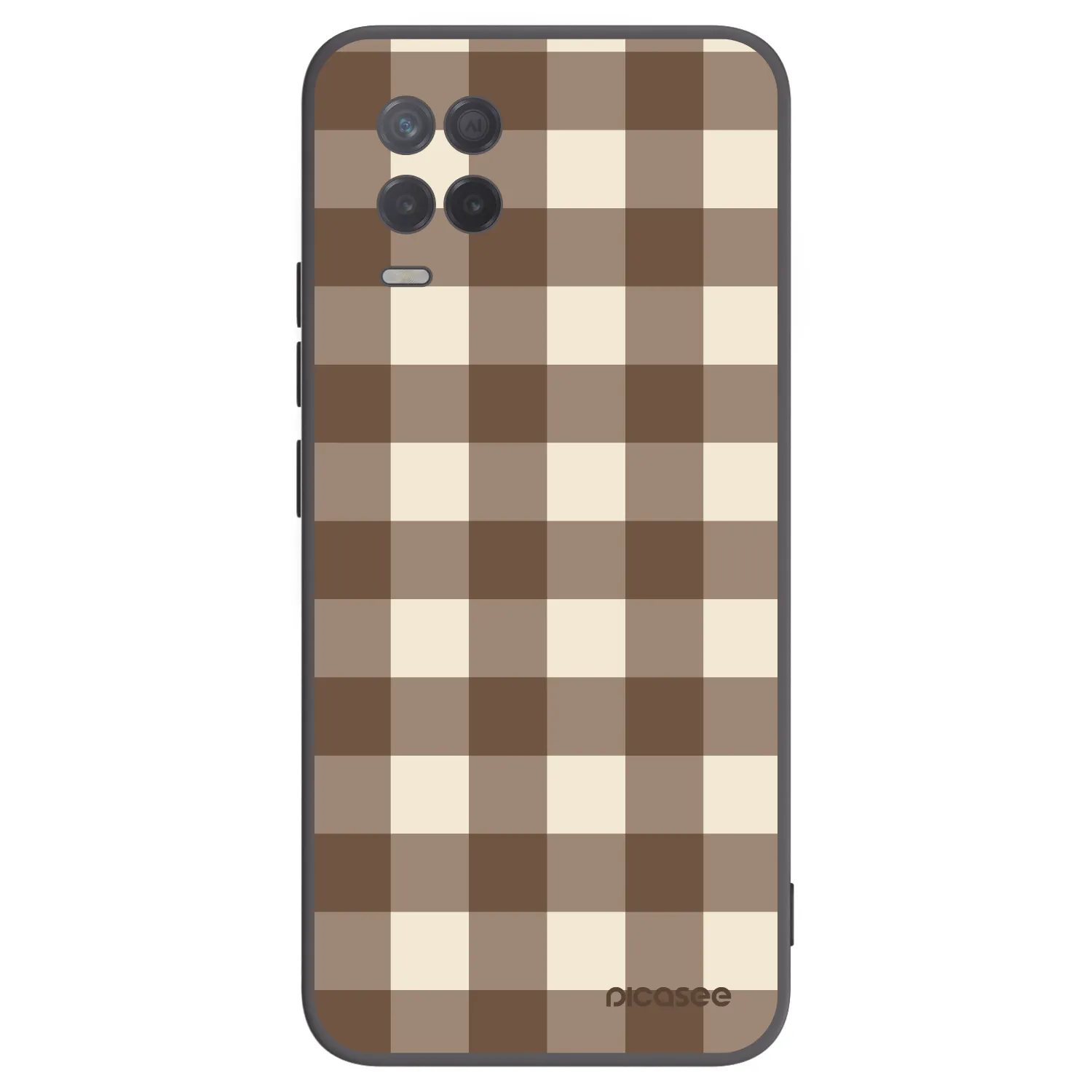 Picasee husă neagră din silicon pentru Realme 8 5G - Brown grid