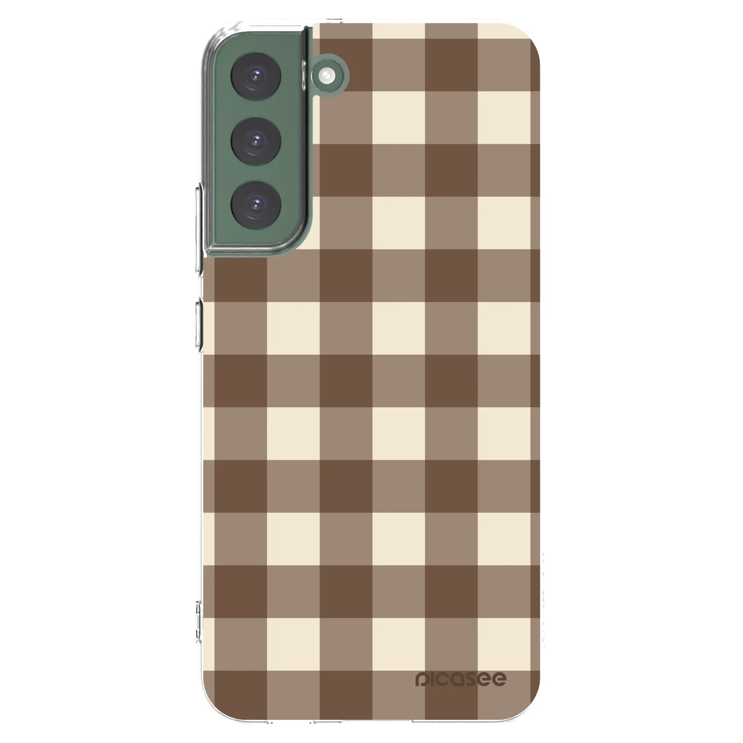 Picasee husă transparentă din silicon pentru Samsung Galaxy S22+ 5G - Brown grid
