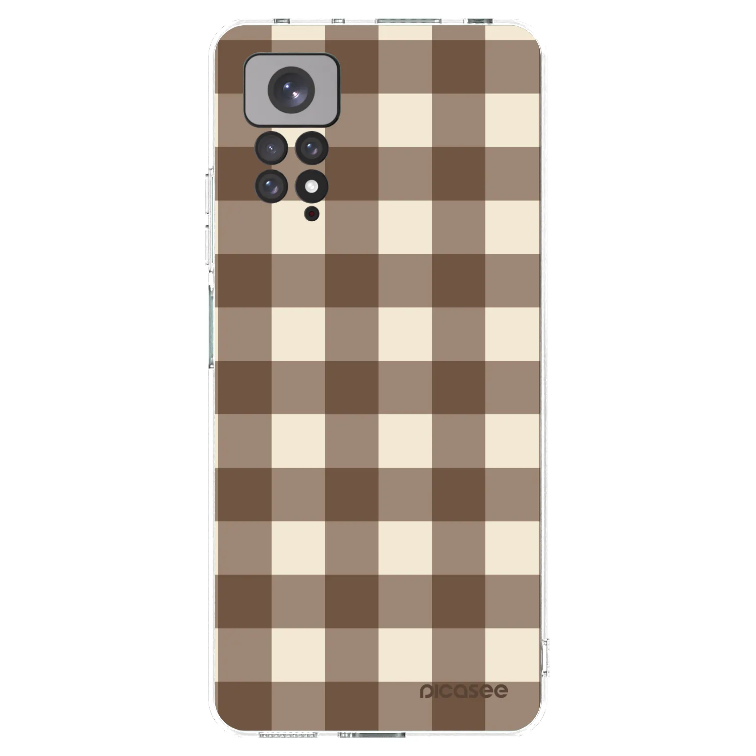 Picasee husă transparentă din silicon pentru Xiaomi Redmi Note 11 - Brown grid