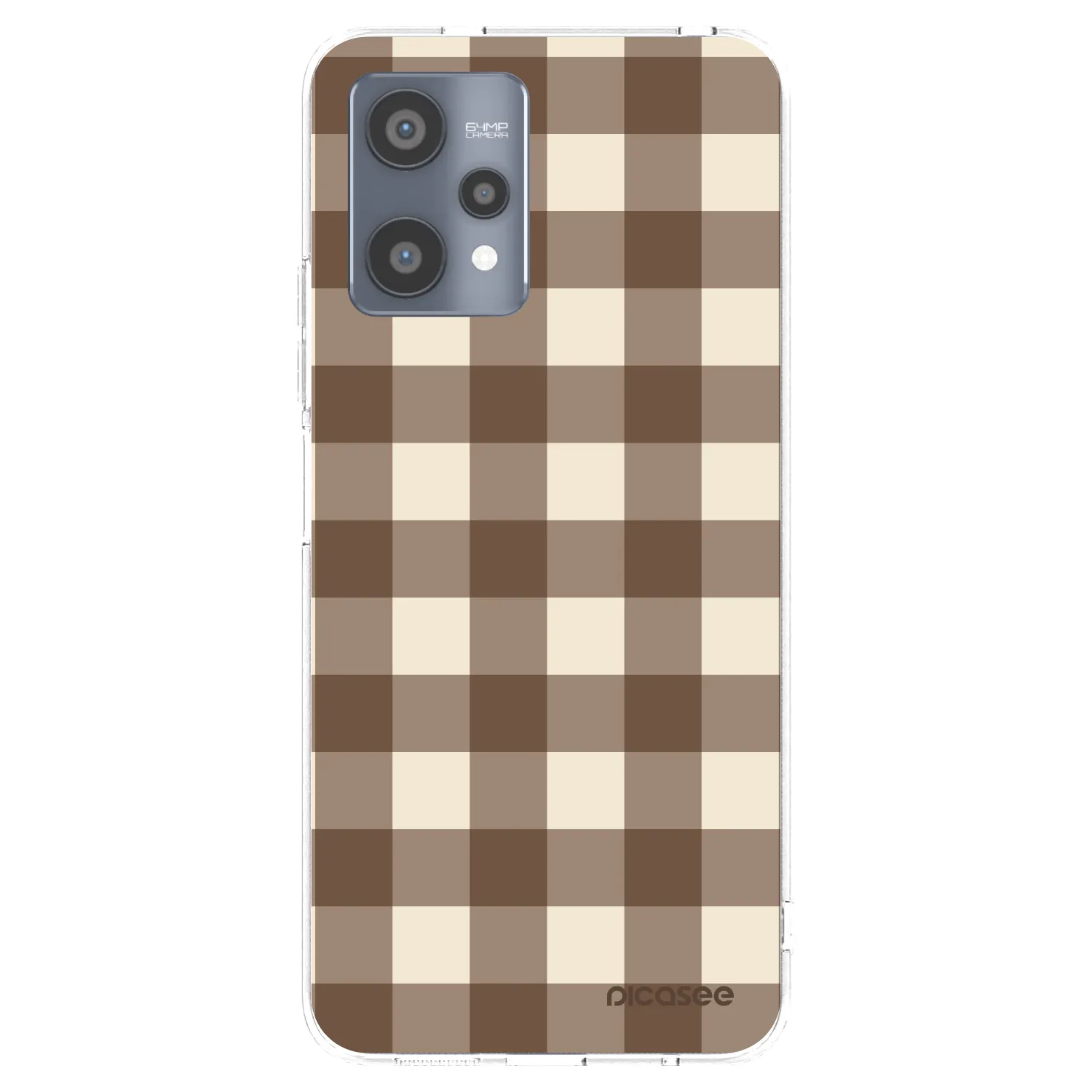 Picasee husă transparentă din silicon pentru Realme 9 Pro 5G - Brown grid