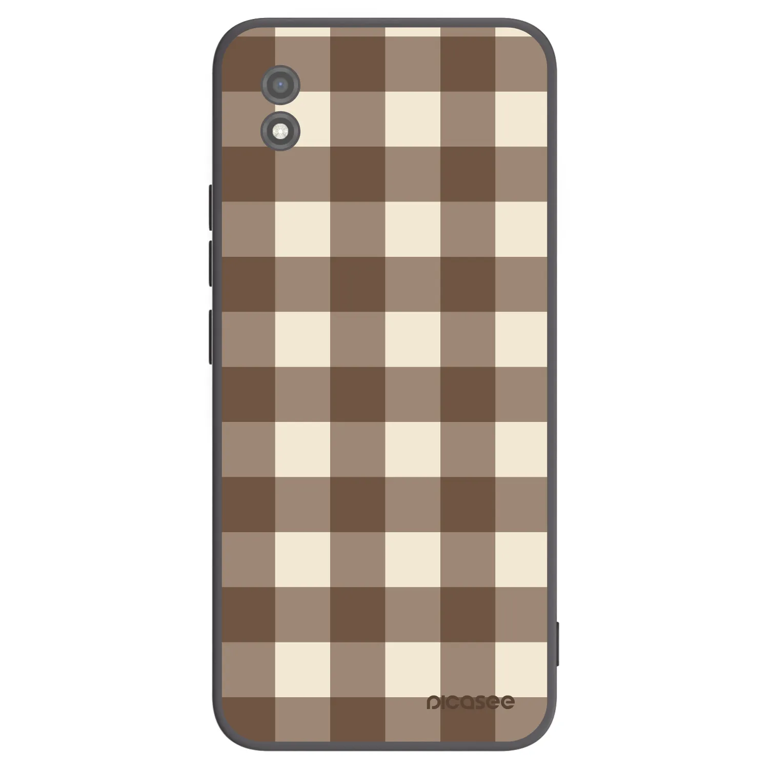 Picasee husă neagră din silicon pentru Realme C11 (2021) - Brown grid