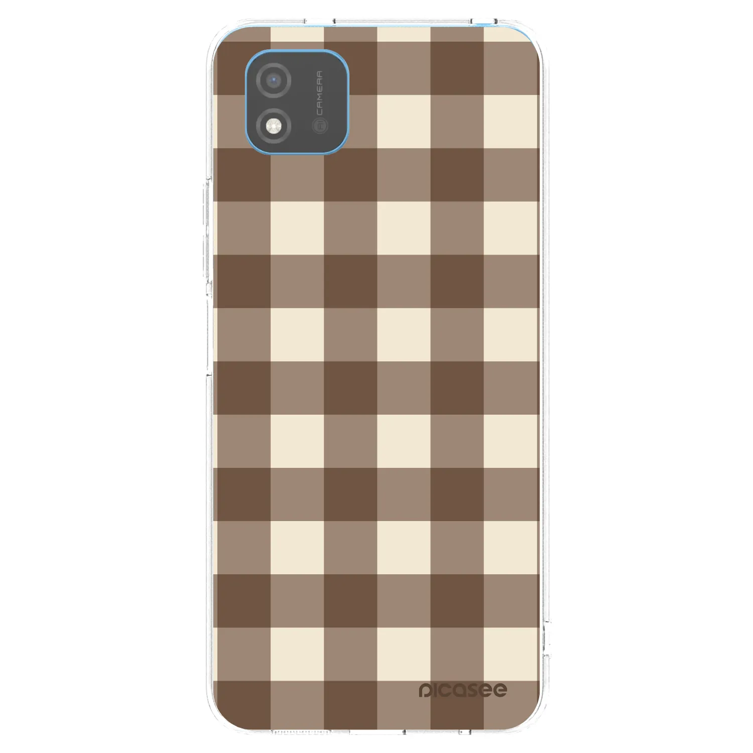 Picasee husă transparentă din silicon pentru Realme C11 (2021) - Brown grid