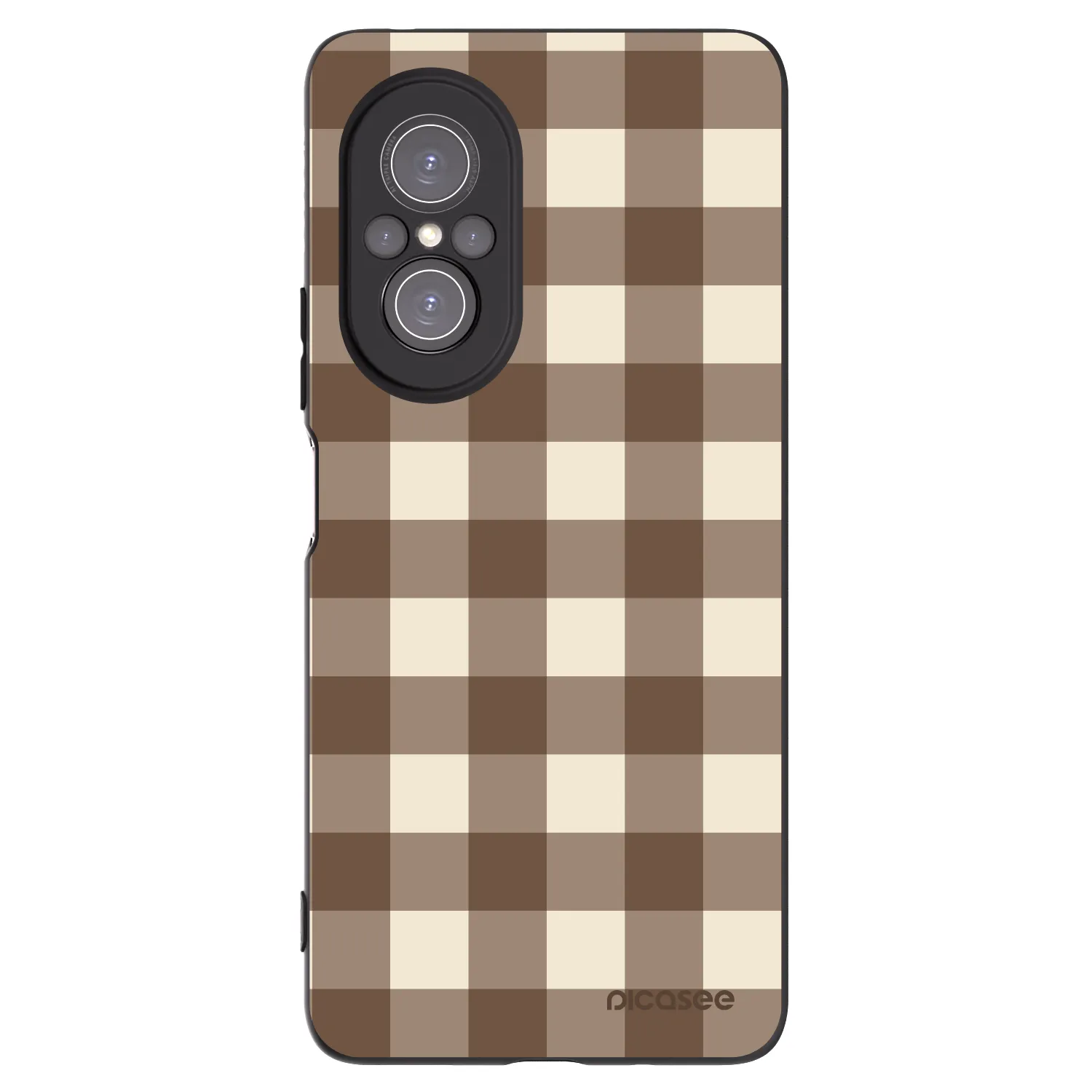 Picasee husă neagră din silicon pentru Huawei Nova 9 SE - Brown grid