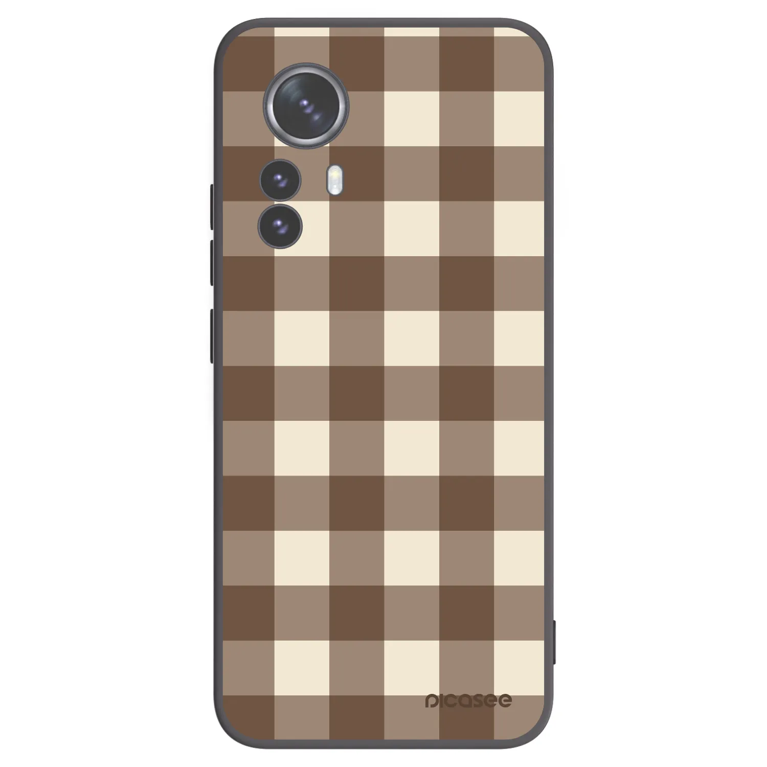 Picasee husă neagră din silicon pentru Xiaomi 12 Pro - Brown grid