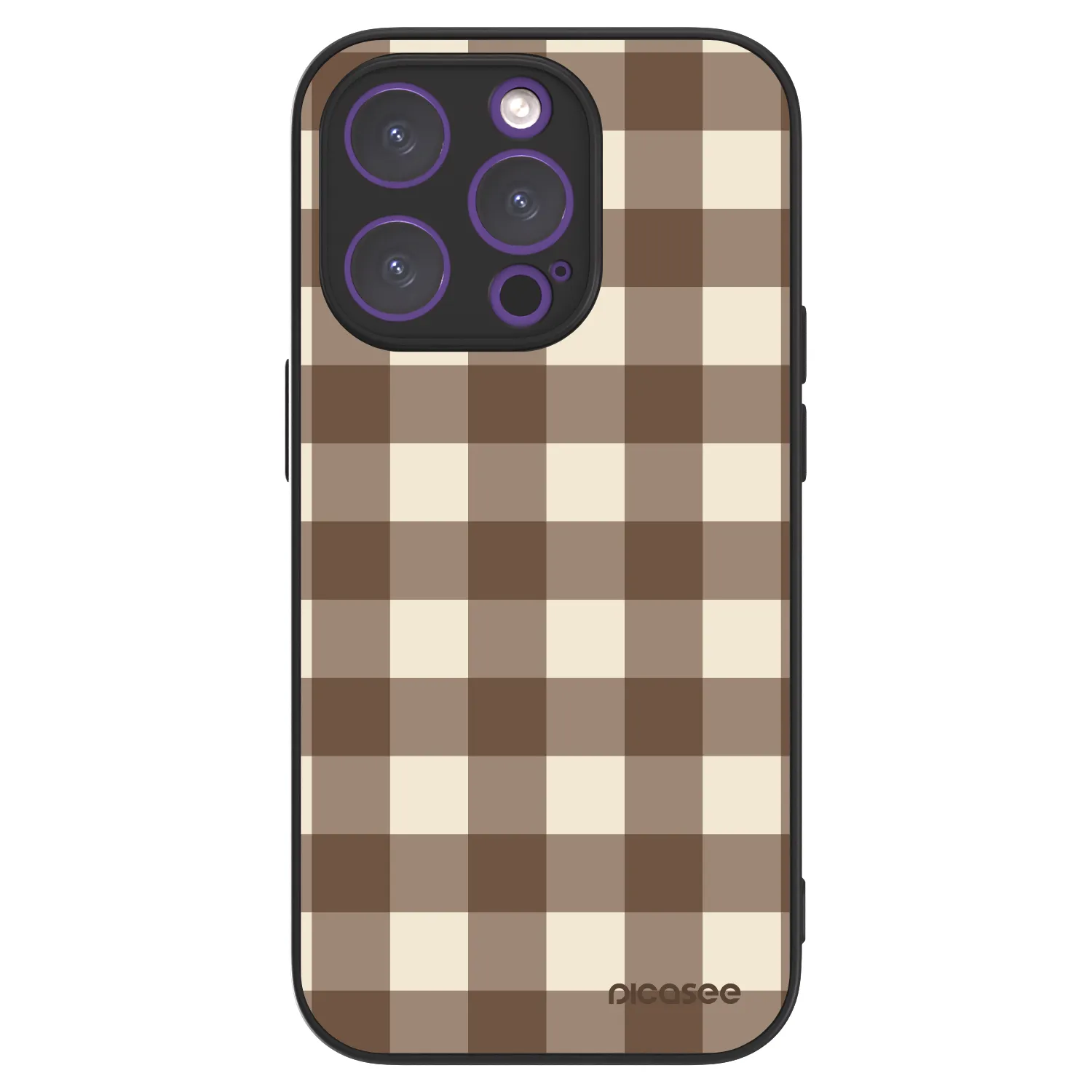 Picasee ULTIMATE CASE pentru Apple iPhone 14 Pro - Brown grid