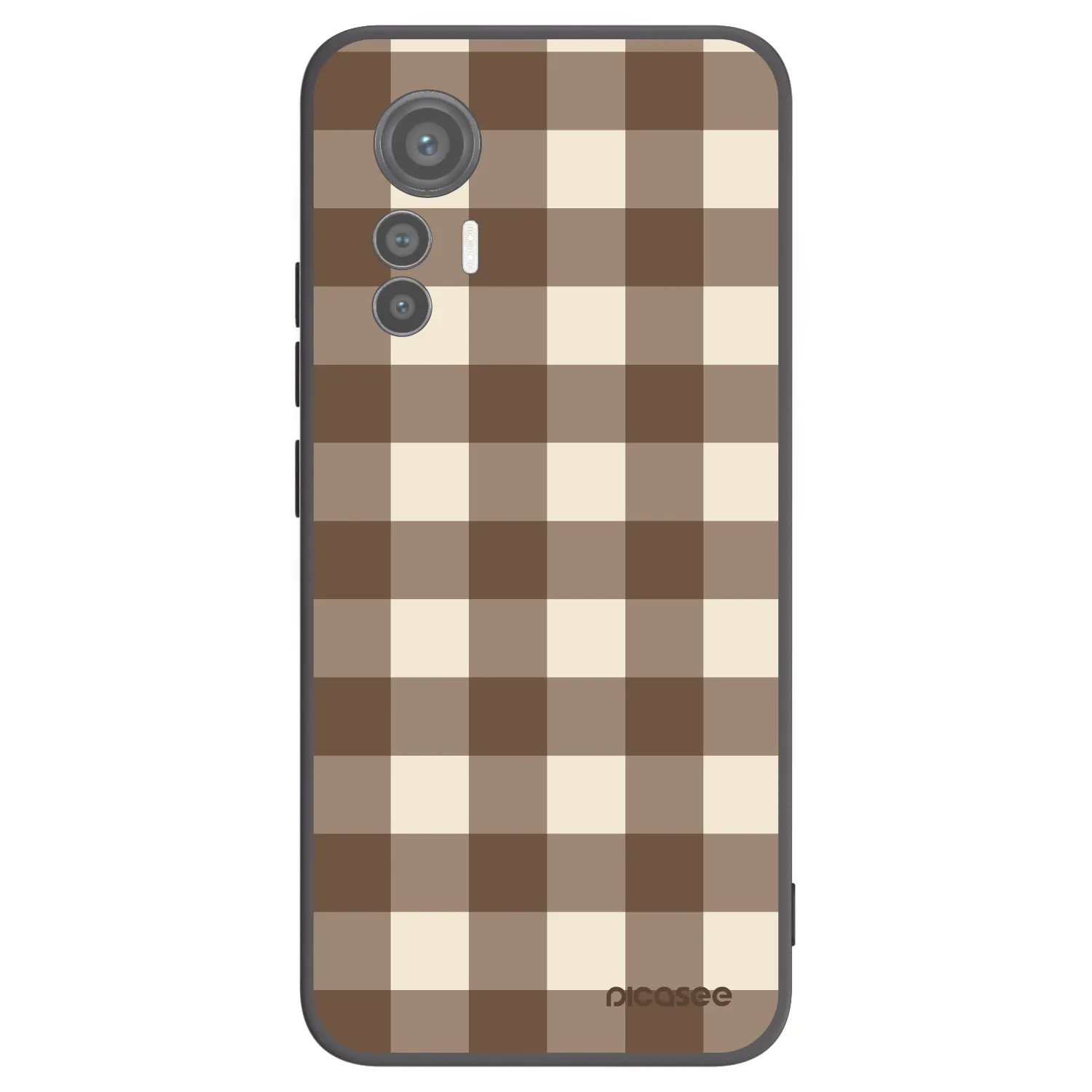 Picasee husă neagră din silicon pentru Xiaomi 12 Lite - Brown grid