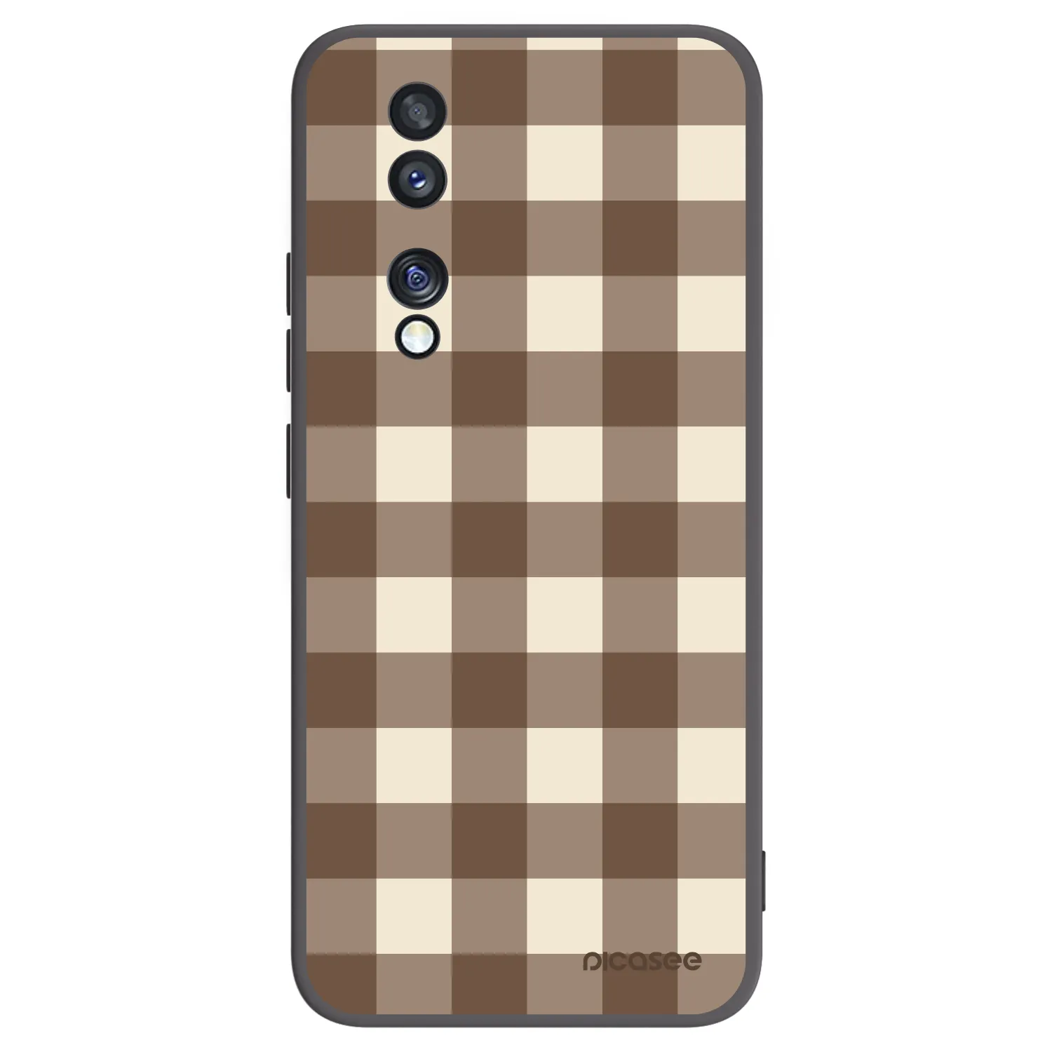 Picasee husă neagră din silicon pentru Honor 70 - Brown grid