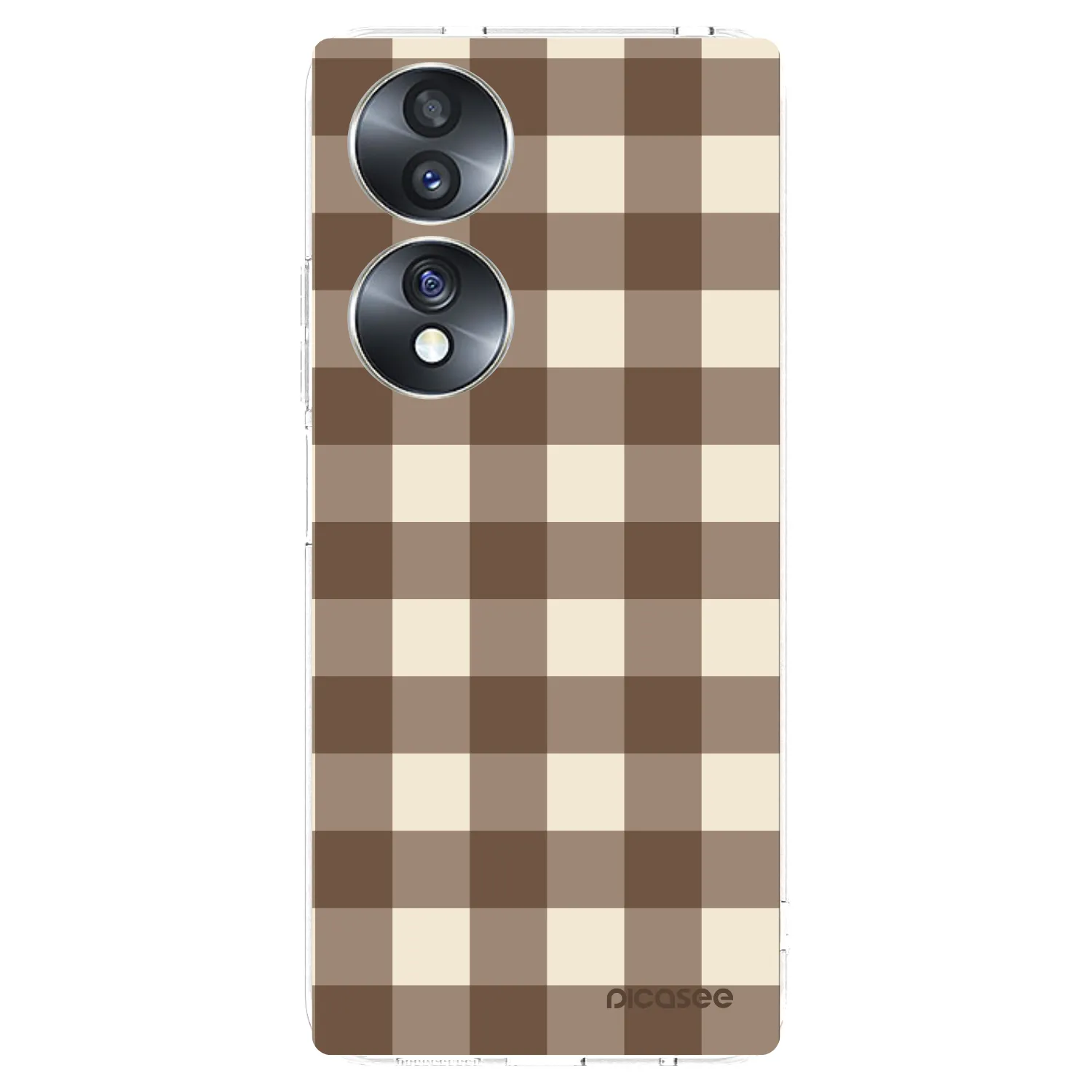 Picasee husă transparentă din silicon pentru Honor 70 - Brown grid