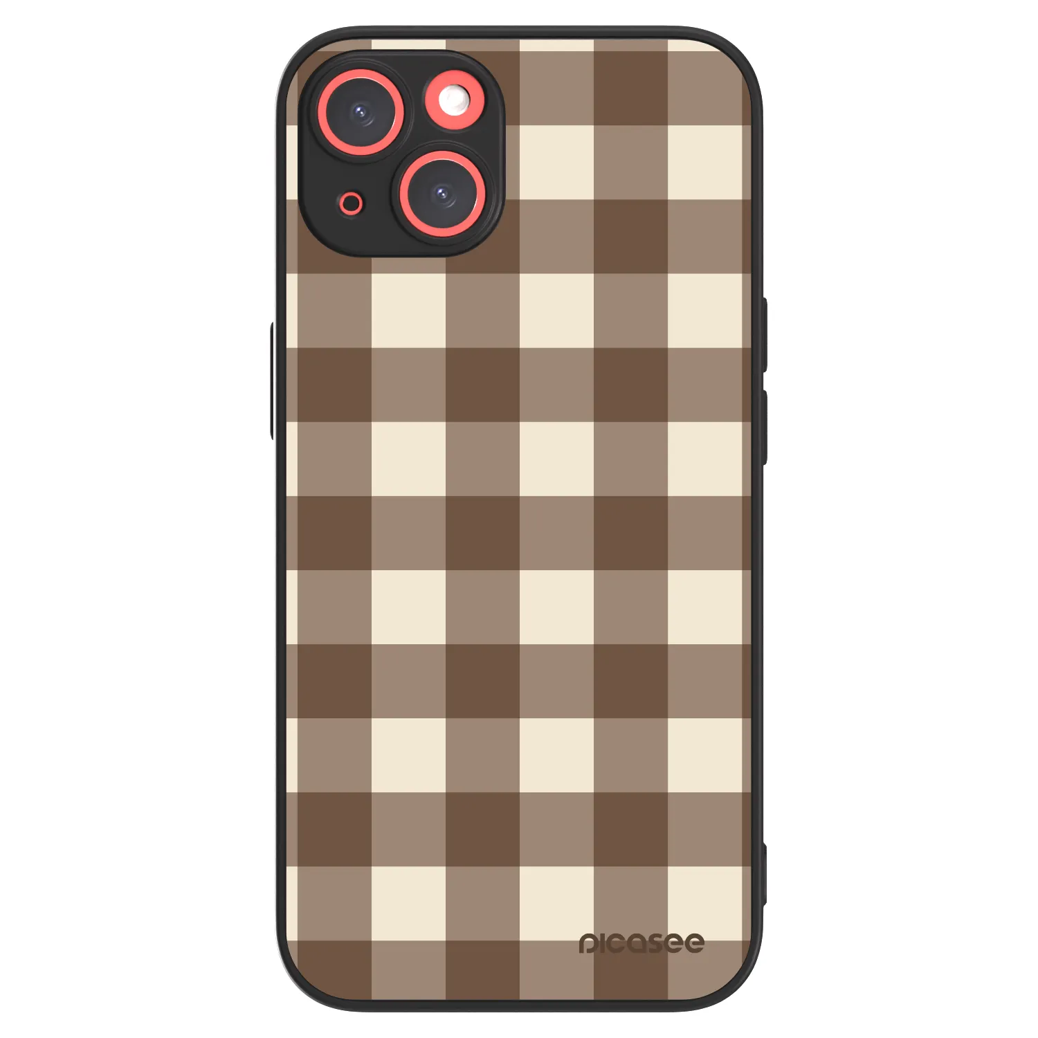 Picasee ULTIMATE CASE MagSafe pentru Apple iPhone 13 - Brown grid
