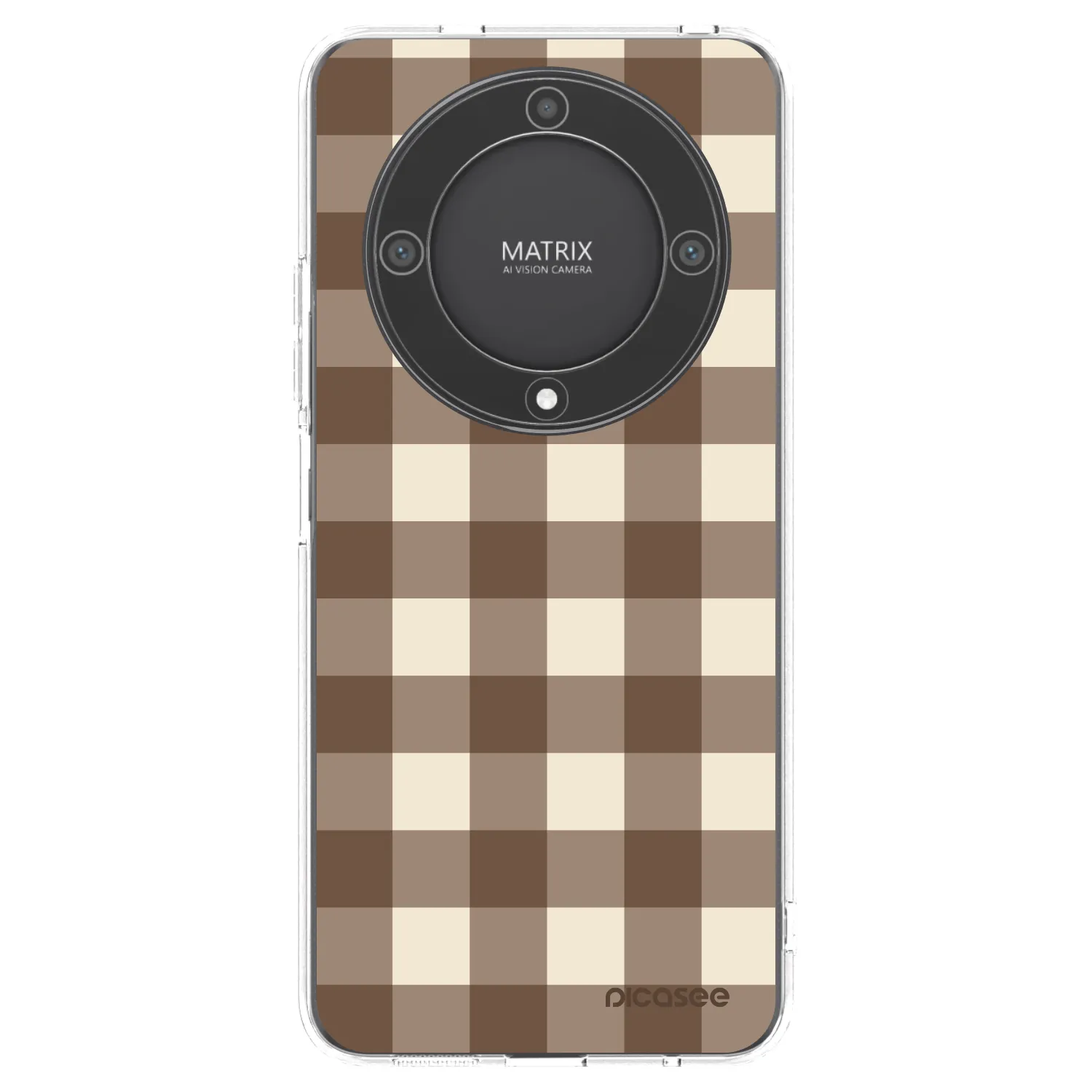 Picasee husă transparentă din silicon pentru Honor Magic5 Lite 5G - Brown grid