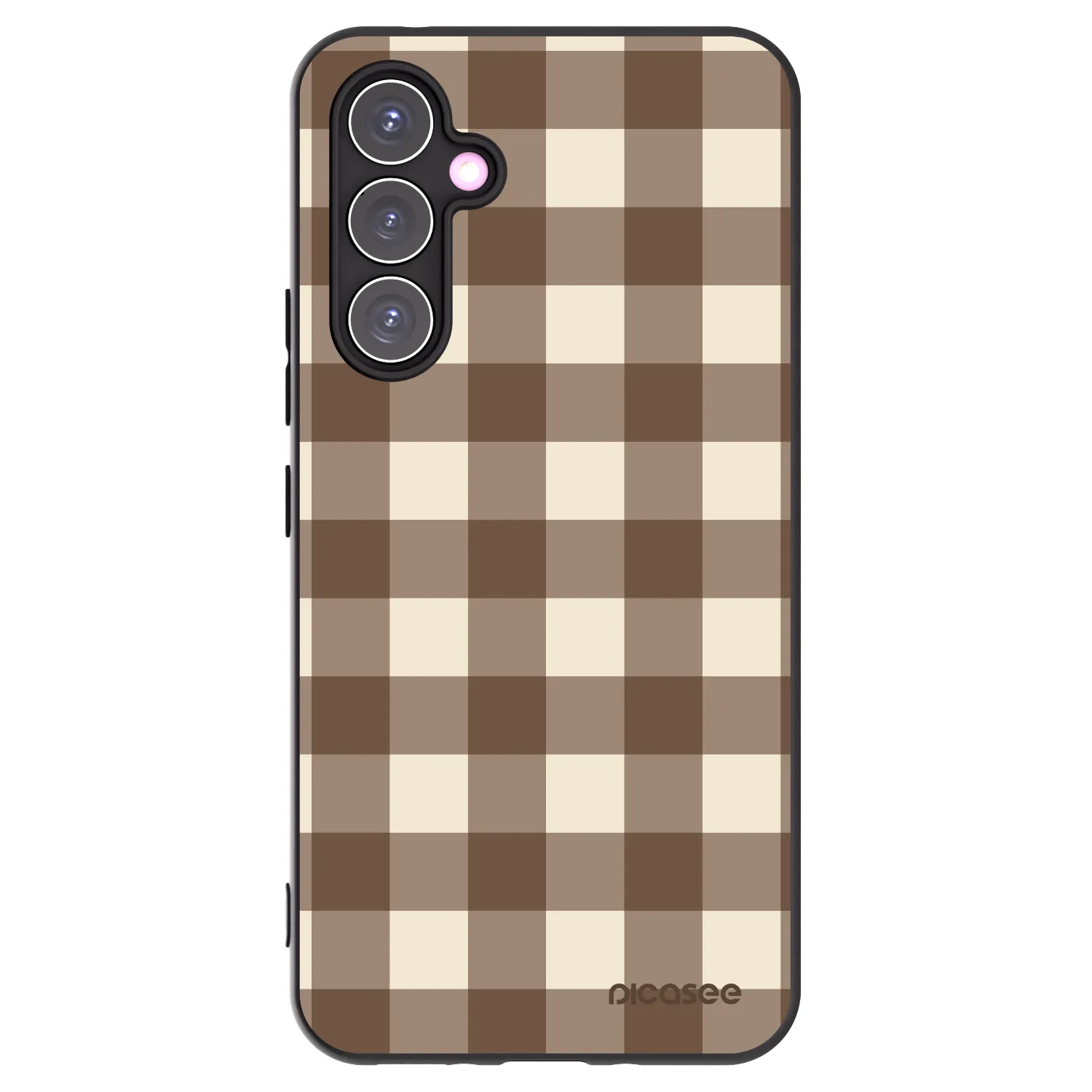 Picasee husă neagră din silicon pentru Samsung Galaxy A54 5G A546B - Brown grid