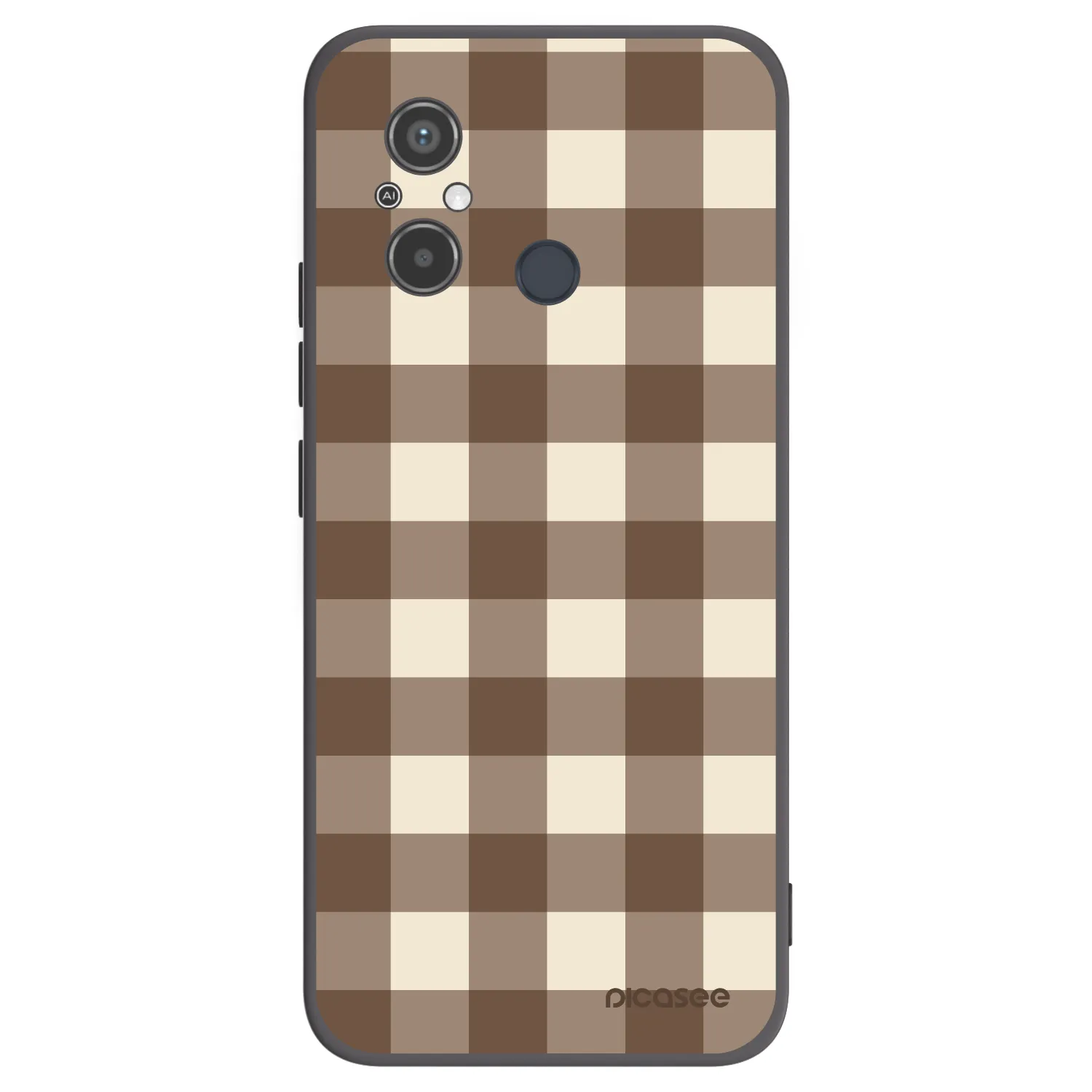 Picasee husă neagră din silicon pentru Xiaomi Redmi 12C - Brown grid