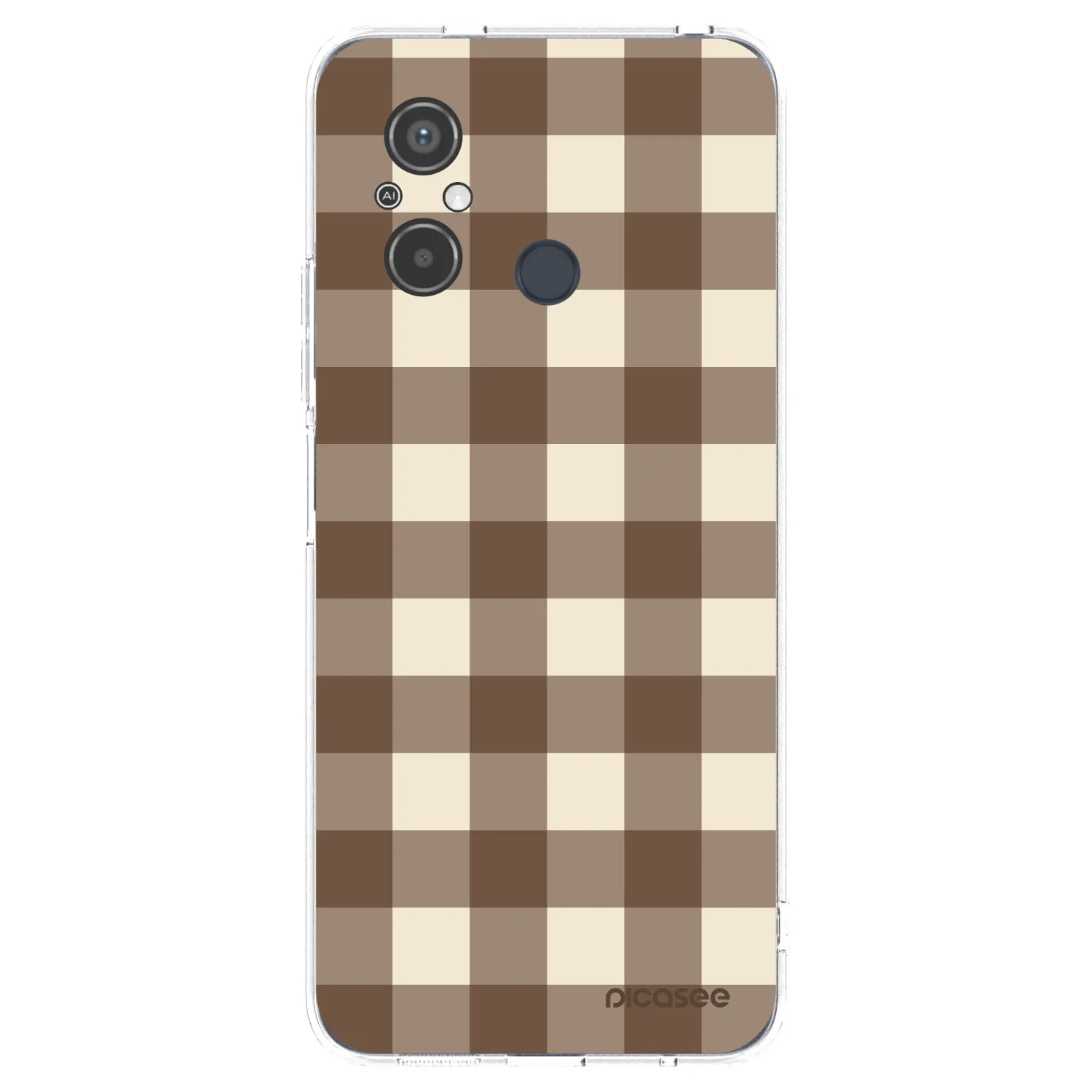 Picasee husă transparentă din silicon pentru Xiaomi Redmi 12C - Brown grid