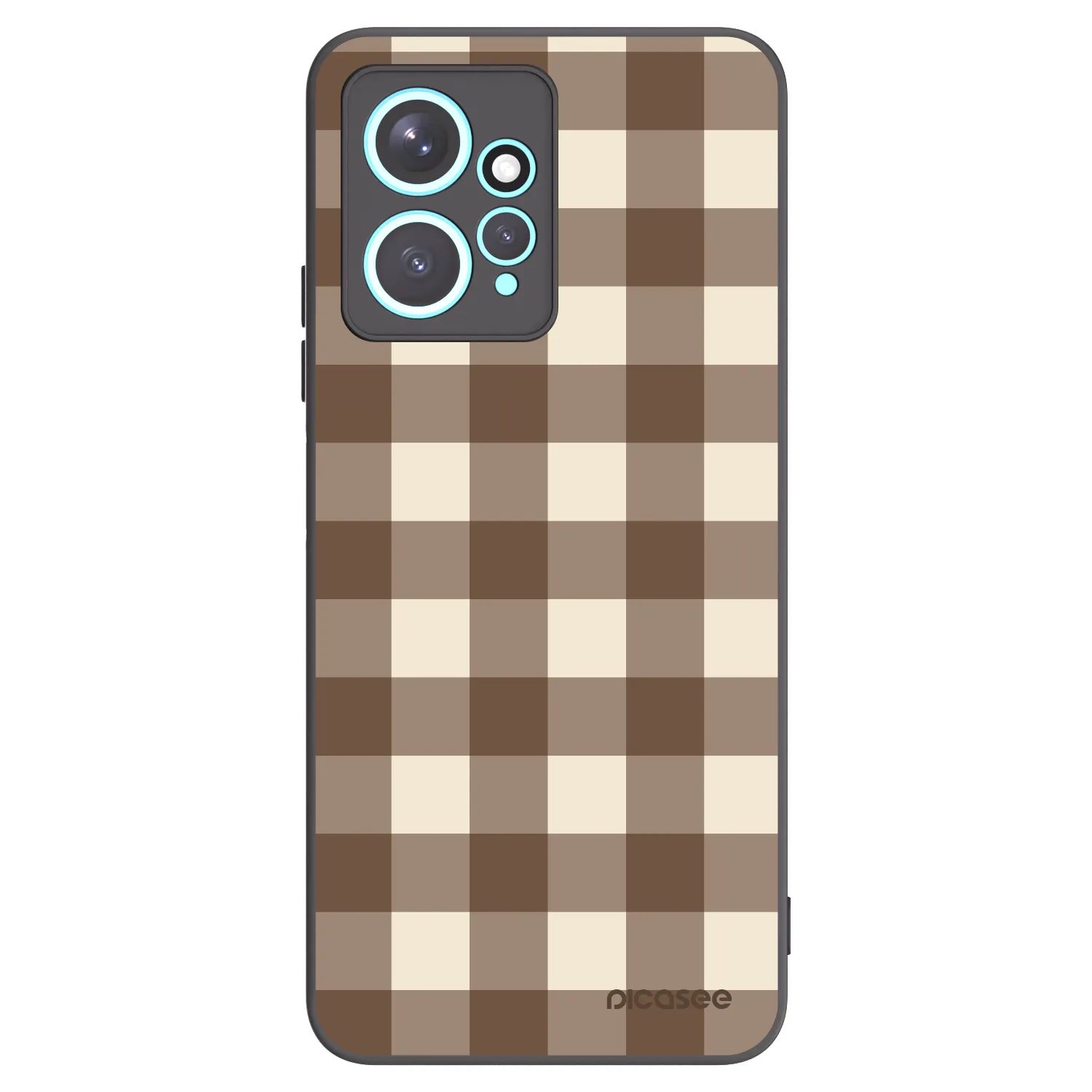 Picasee husă neagră din silicon pentru Xiaomi Redmi Note 12 4G - Brown grid