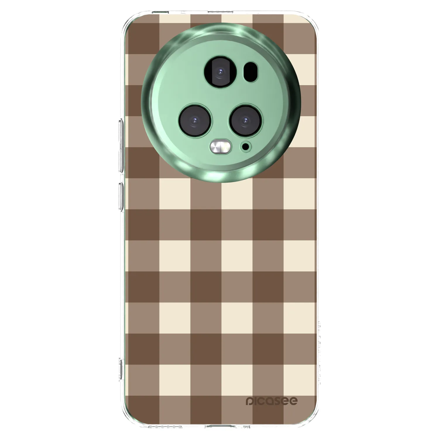 Picasee husă transparentă din silicon pentru Honor Magic5 Pro - Brown grid