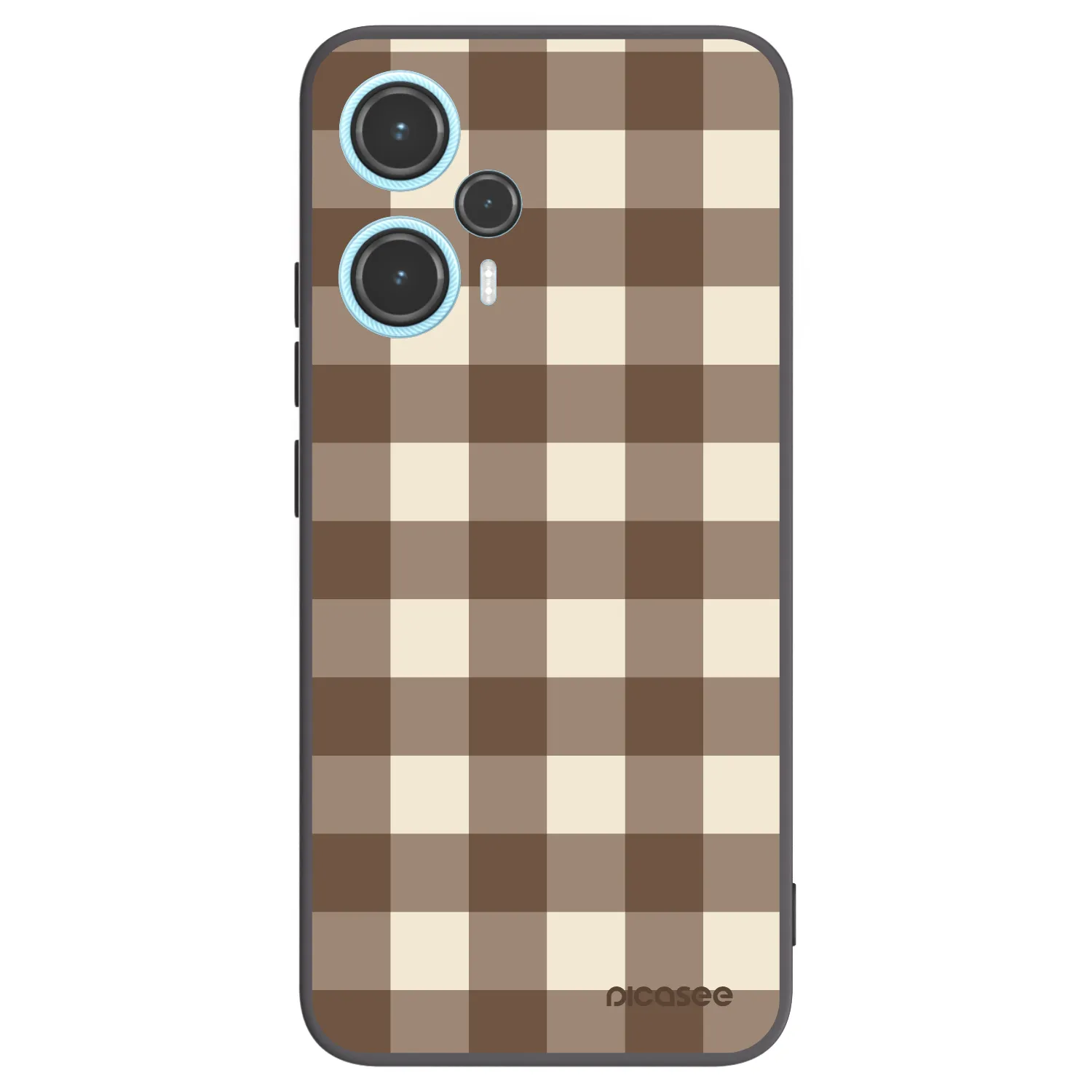 Picasee husă neagră din silicon pentru Xiaomi Poco F5 - Brown grid