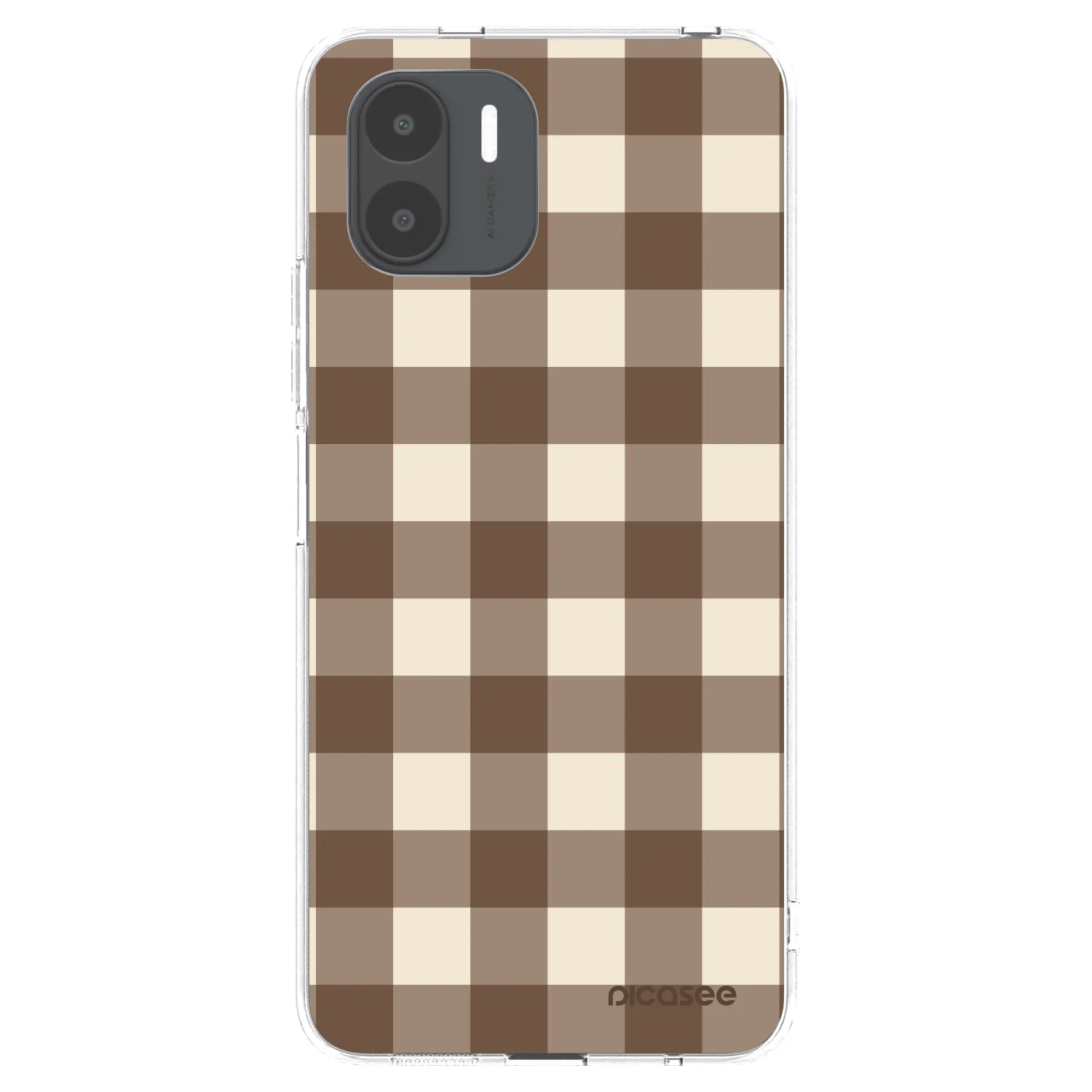 Picasee husă transparentă din silicon pentru Xiaomi Redmi A2 - Brown grid